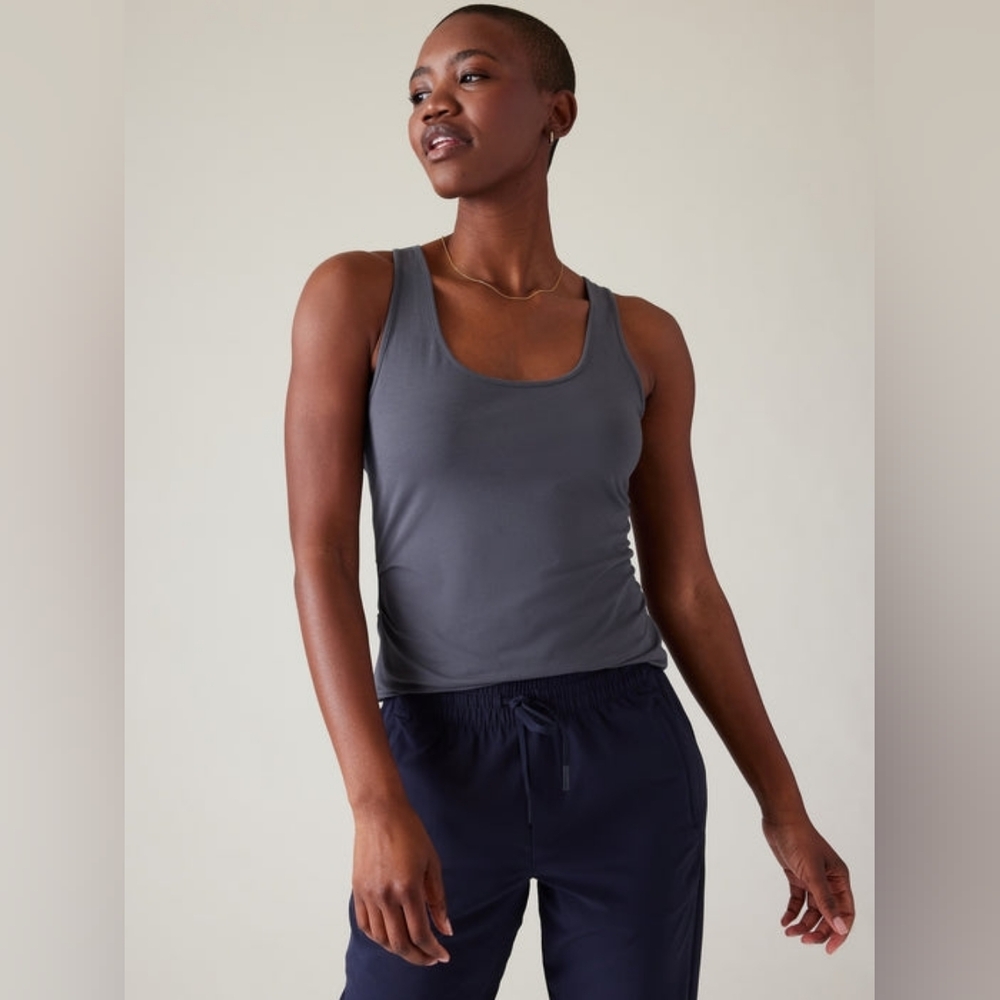 Athleta Outbound Scoop Neck Tank Top - Dusty Blue
